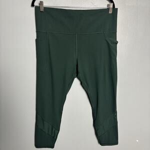 Athletha Women’s Forest Green Leggings XL Deep Athleisure Workout Running Pants